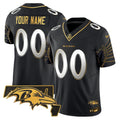 Ravens Maryland Patch Gold Vapor Limited Custom Jersey V2 - All Stitched - image 1