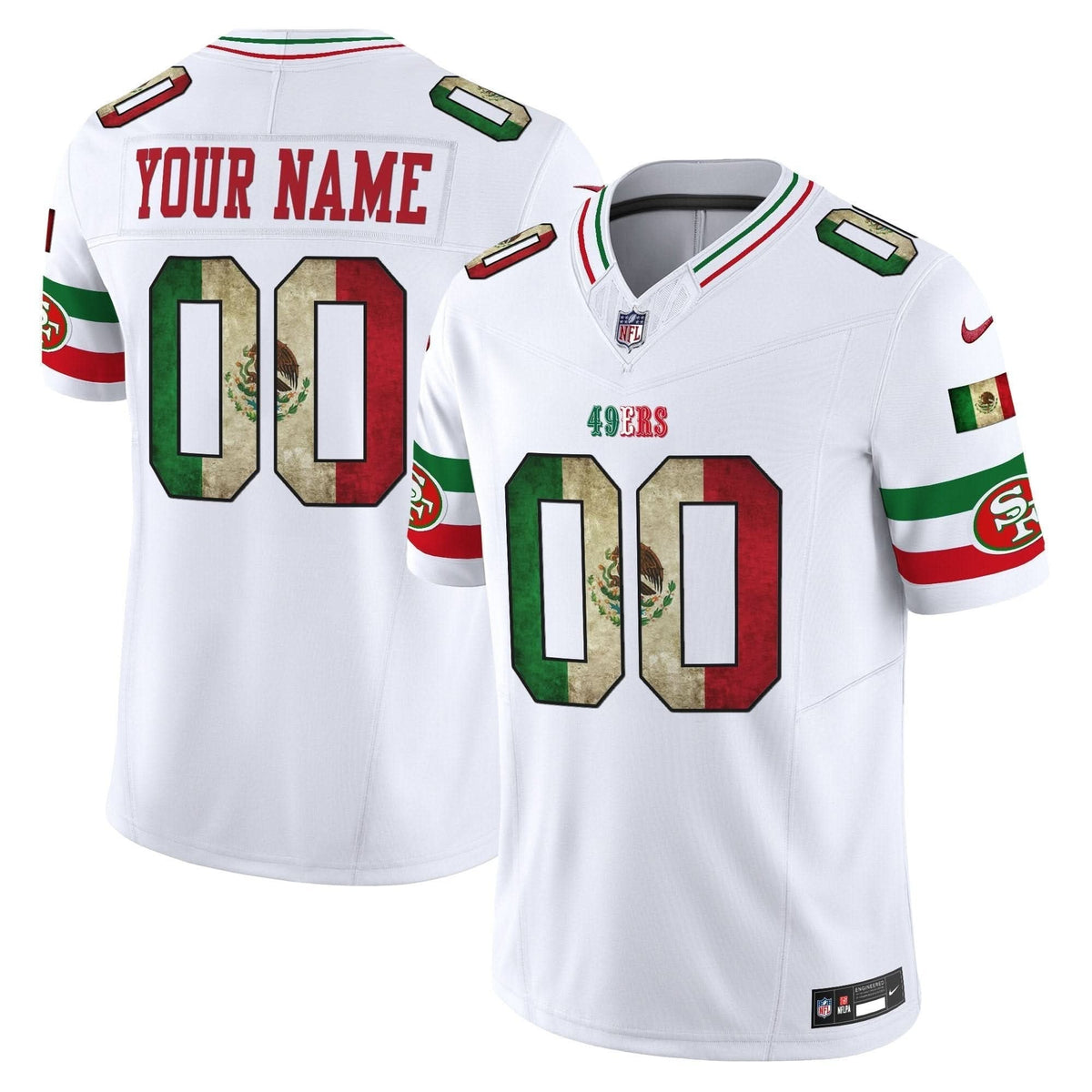 49ers Mexico Vapor Limited Custom Jersey V4 - All Stitched - image 1