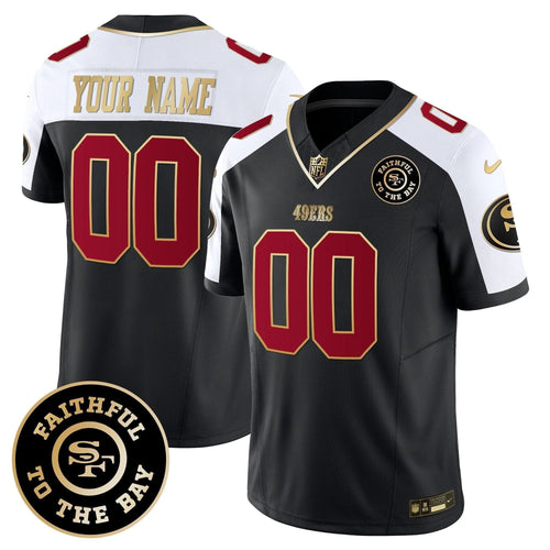 49ers Faithful To The Bay Patch Vapor Limited Custom Jersey V6 - All Stitched - image 2