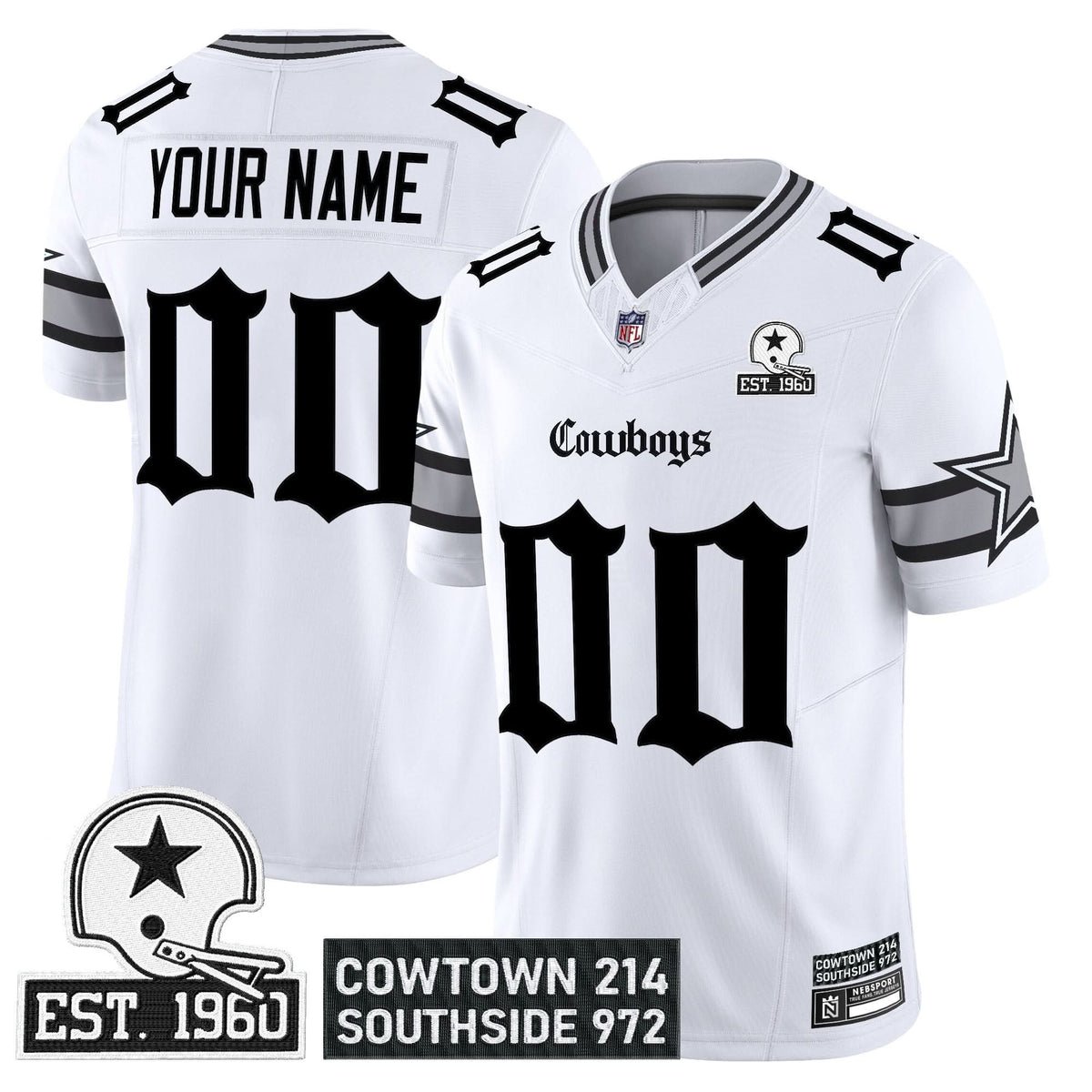 Dallas Cowboys 'Gothic Lone Star Edition' Vapor Limited Custom Jersey - All Stitched - image 2