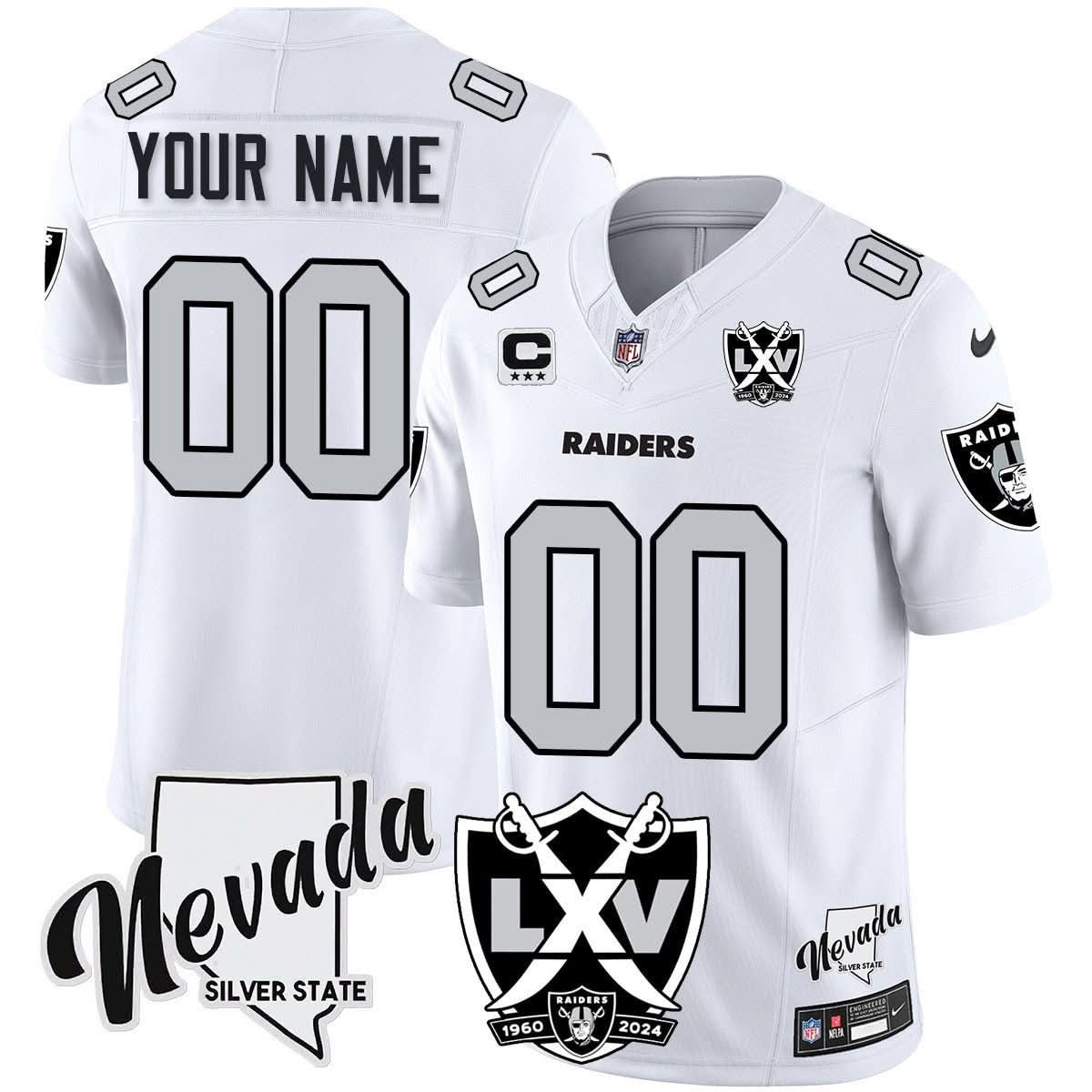 Raiders 2025 Vapor Limited Custom Jersey - 65th Anniversary - All Stitched - image 4