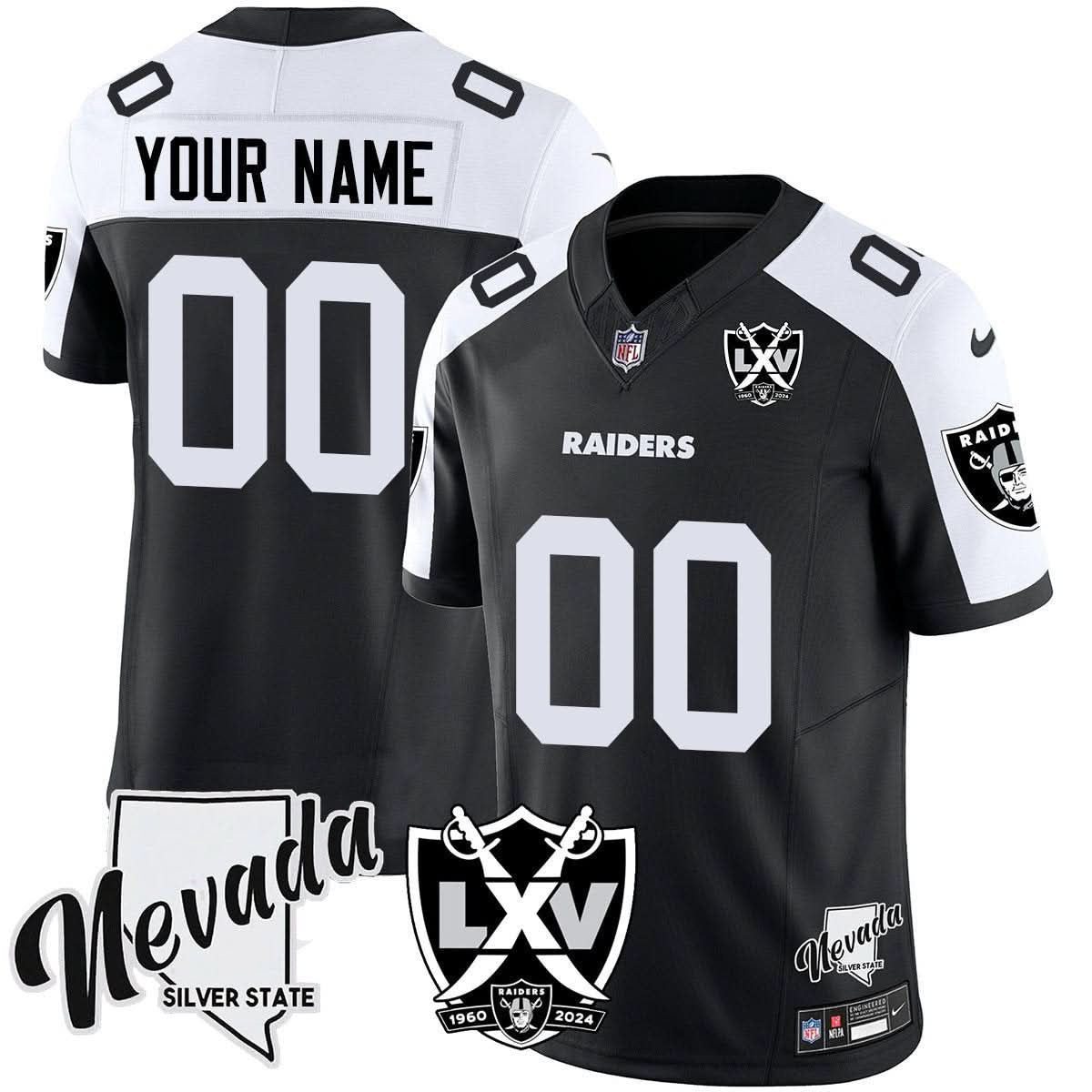 Raiders 2025 Vapor Limited Custom Jersey - 65th Anniversary - All Stitched - image 1