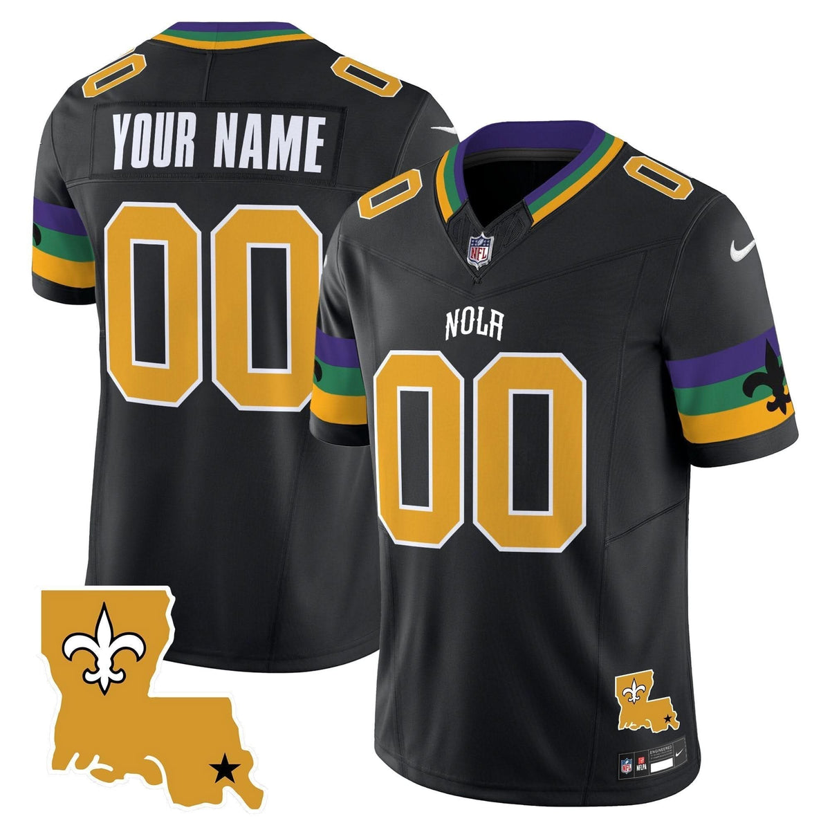 Saints 2024 New Orleans City Vapor Limited Custom Jersey - All Stitched - image 2