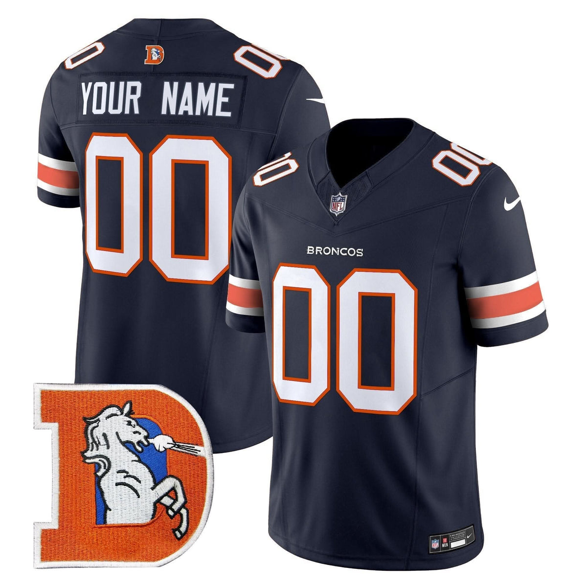Denver Broncos Throwback Vapor Limited Custom Jersey V2 - All Stitched - image 4