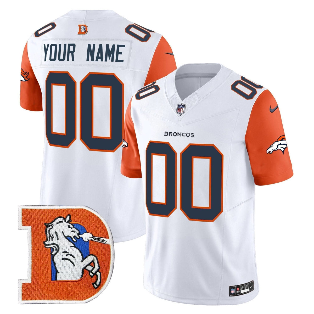 Denver Broncos Throwback Vapor Limited Custom Jersey V2 - All Stitched - image 6