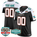 Dolphins Shula 347 Patch Vapor Limited Custom Jersey V2 - All Stitched - image 1