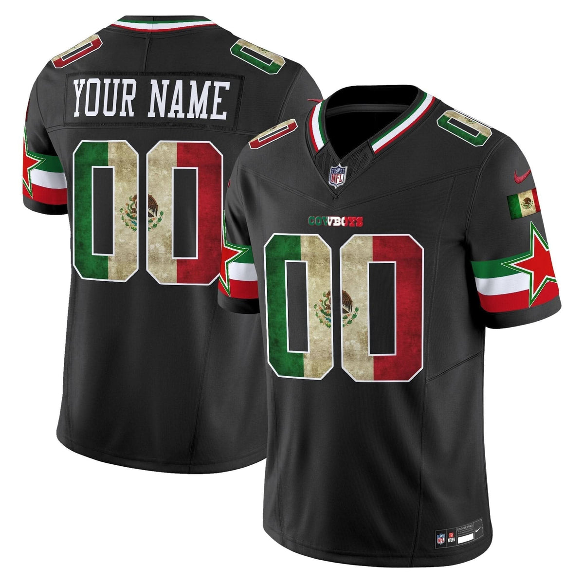 Dallas Cowboys Mexico Vapor Limited Custom Jersey V3 - All Stitched - image 2