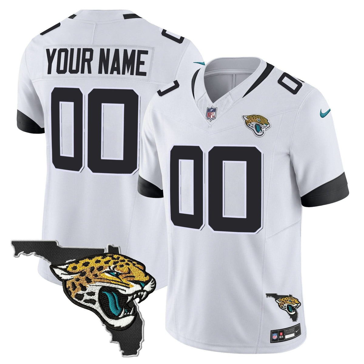 Jacksonville Jaguars Florida Patch Vapor Custom Jersey - All Stitched - image 4