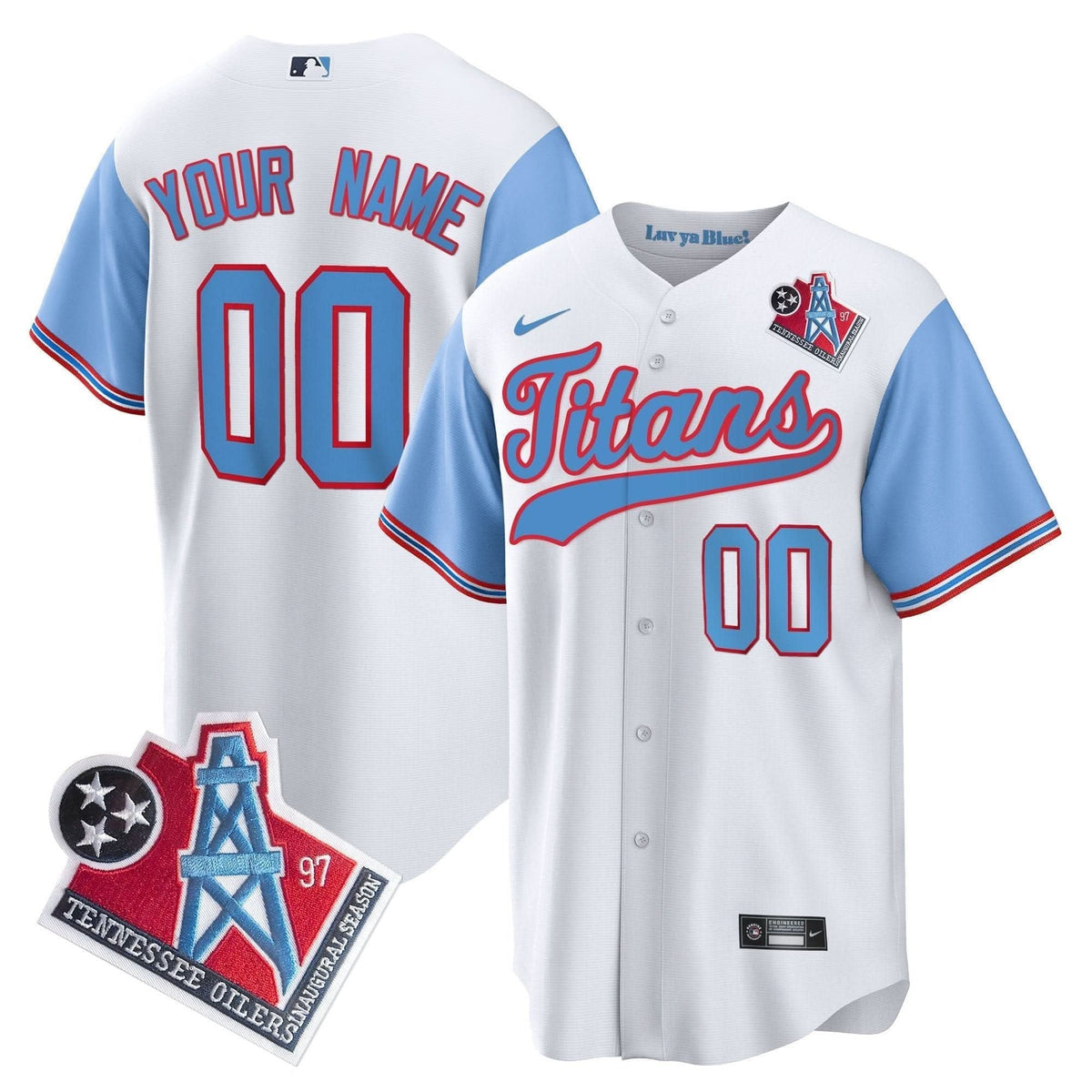 Titans 1997 Throwback Limited Cool Base Custom Jersey - All Stitched - image 6