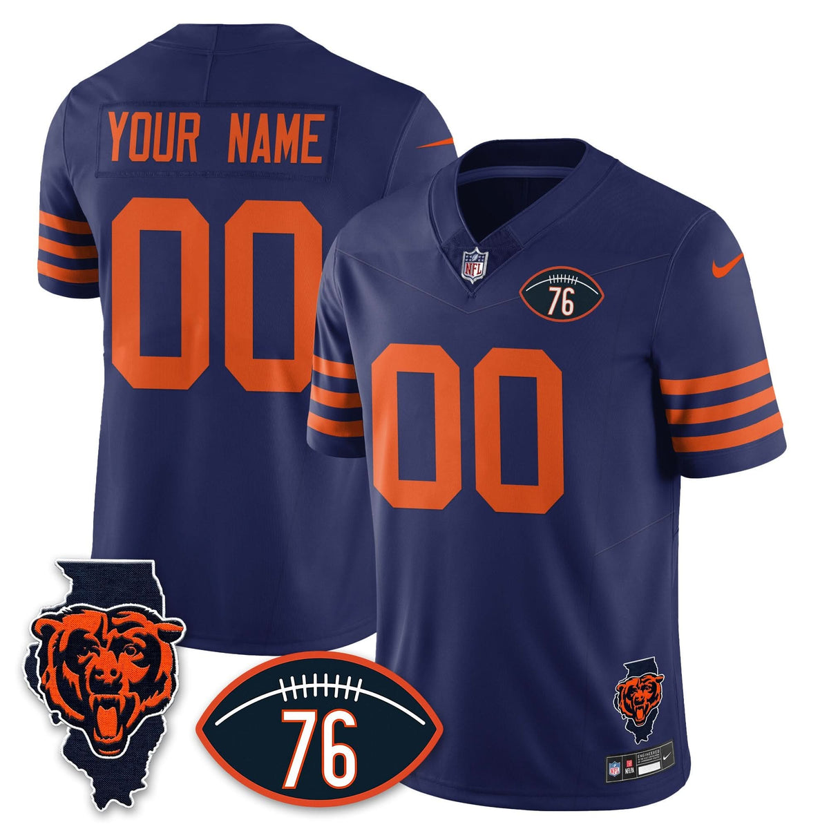 Chicago Bears Honor Steve McMichael Custom Jersey - All Stitched - image 2