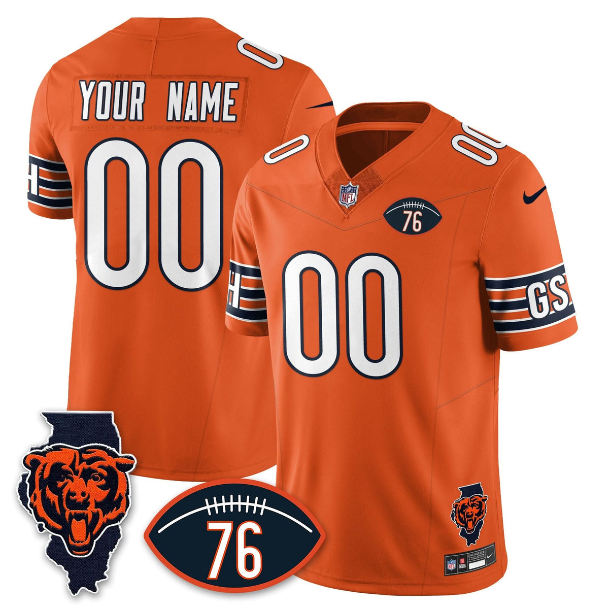Chicago Bears Honor Steve McMichael Custom Jersey - All Stitched - image 3
