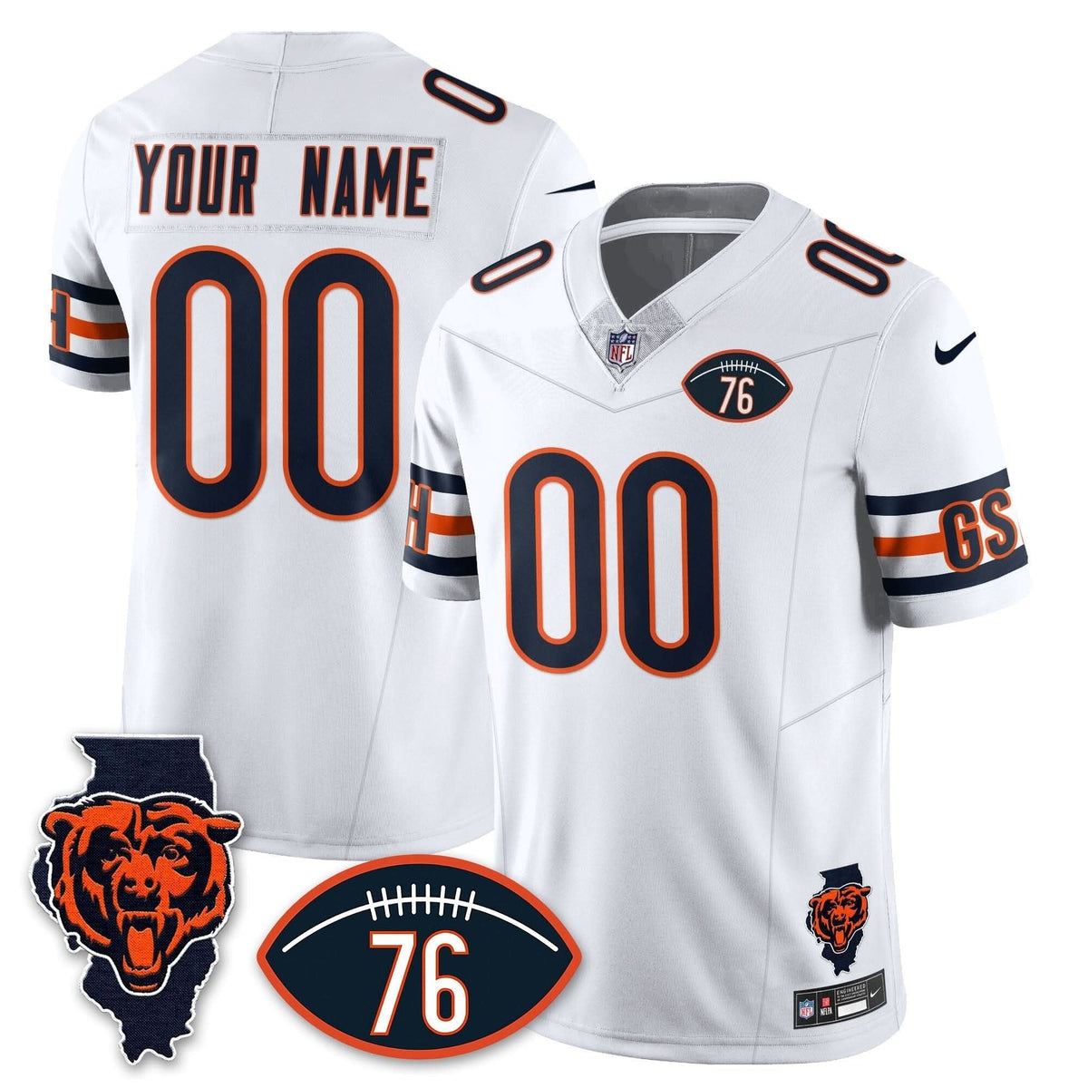 Chicago Bears Honor Steve McMichael Custom Jersey - All Stitched - image 4