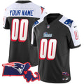 Patriots 1996 Throwback State Patch Vapor Custom Jersey - All Stitched - image 1