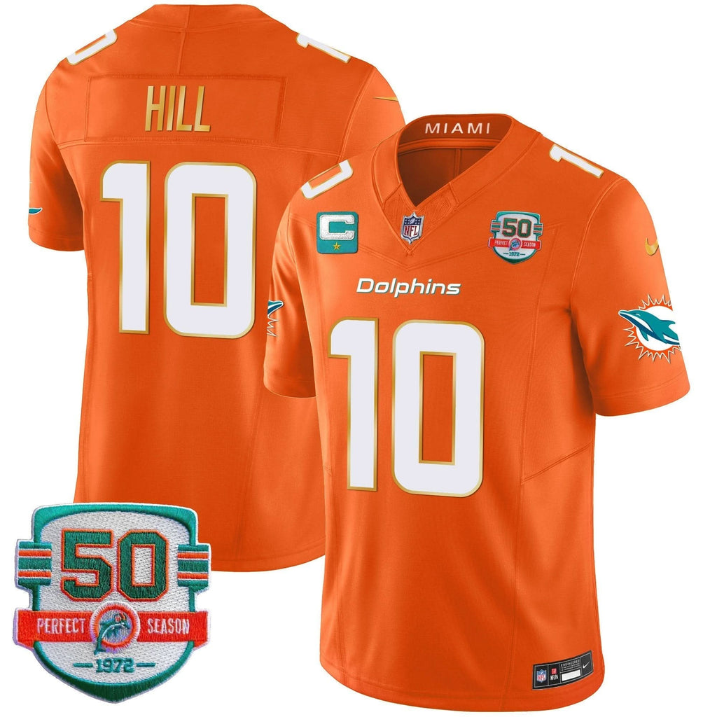 Dolphins Gold Trim Vapor Limited Jersey - All Stitched - image 43