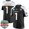 Dolphins Gold Trim Vapor Limited Jersey - All Stitched - image 1
