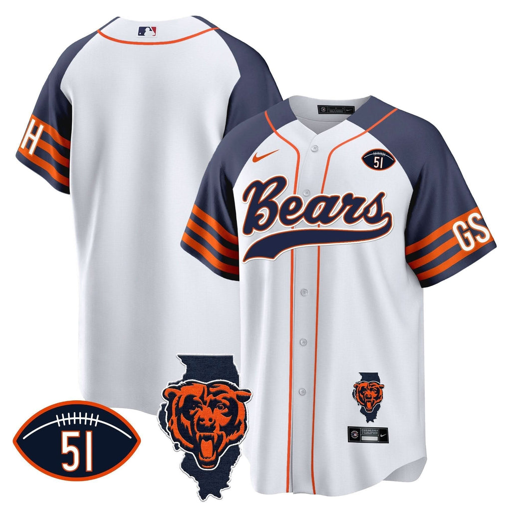 Bears Illinois Patch Baseball Jersey - All Stitched - image 42