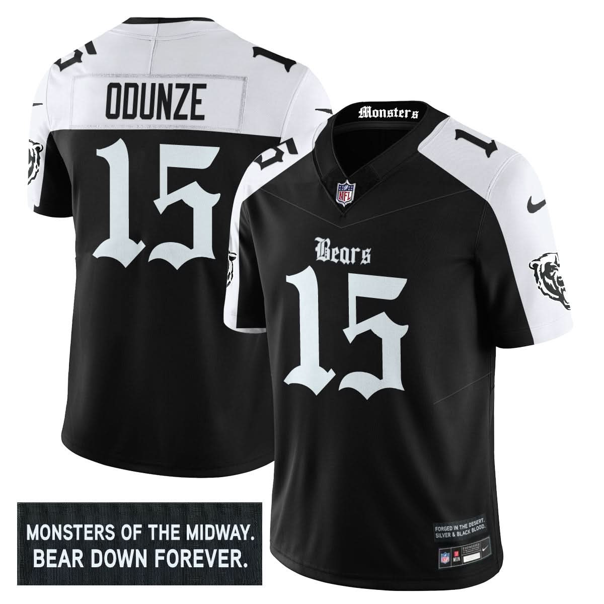 Chicago Bears 'Gothic Monsters Edition' Vapor Limited Jersey - All Stitched - image 3