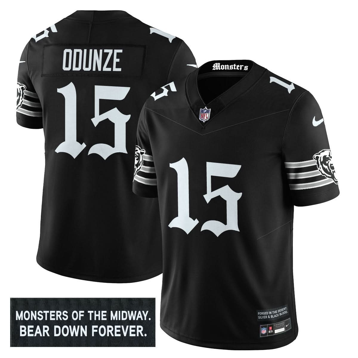 Chicago Bears 'Gothic Monsters Edition' Vapor Limited Jersey - All Stitched - image 7