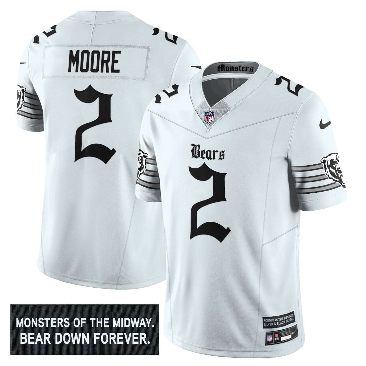 Chicago Bears 'Gothic Monsters Edition' Vapor Limited Jersey - All Stitched - image 12