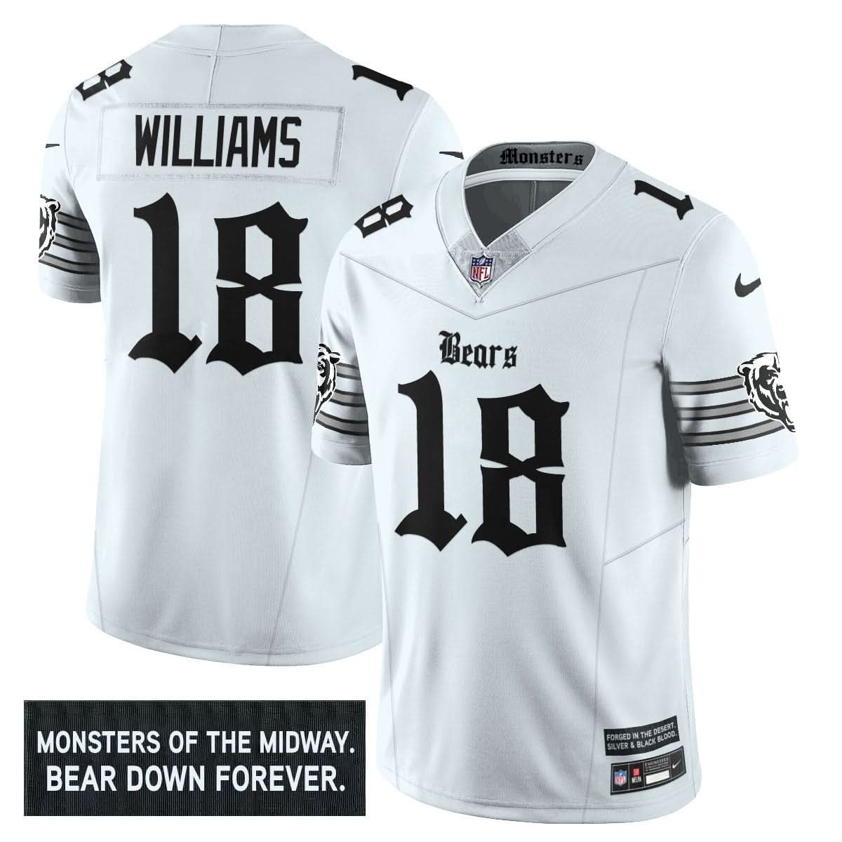 Chicago Bears 'Gothic Monsters Edition' Vapor Limited Jersey - All Stitched - image 11