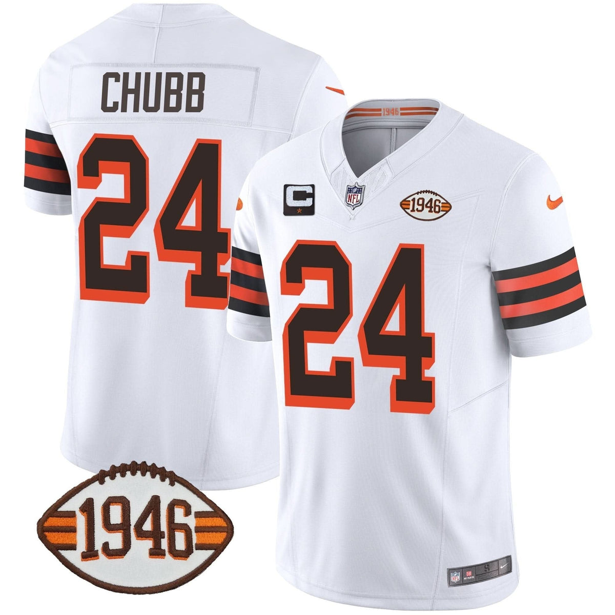 Browns 1946 75th Anniversary Patch Jersey - All Stitched - image 2