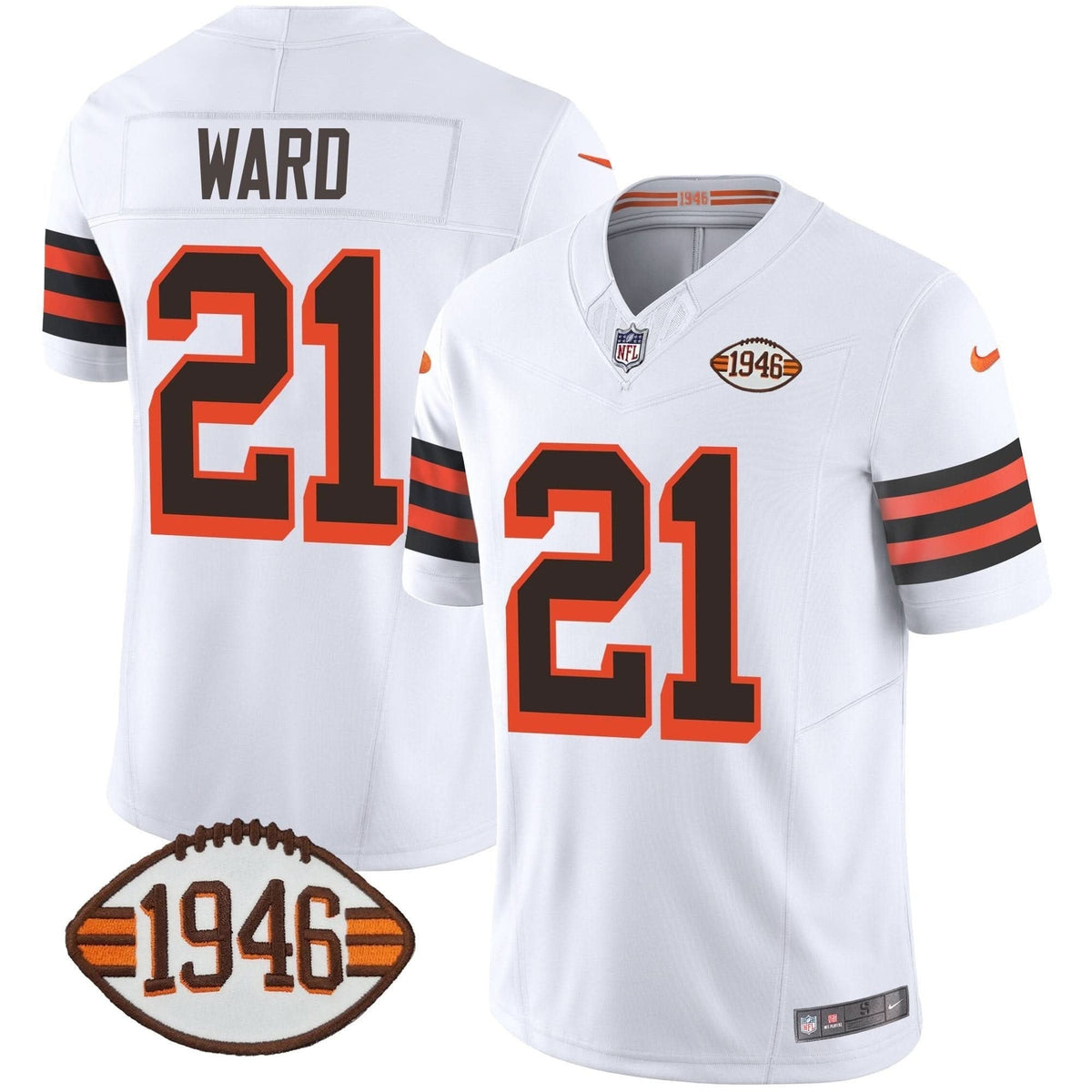 Browns 1946 75th Anniversary Patch Jersey - All Stitched - image 7