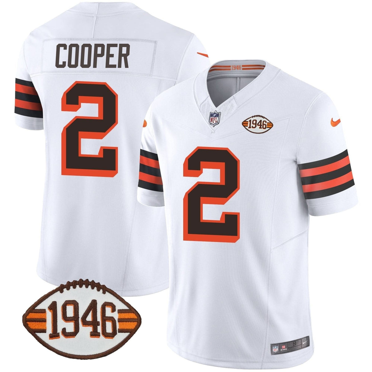 Browns 1946 75th Anniversary Patch Jersey - All Stitched - image 9