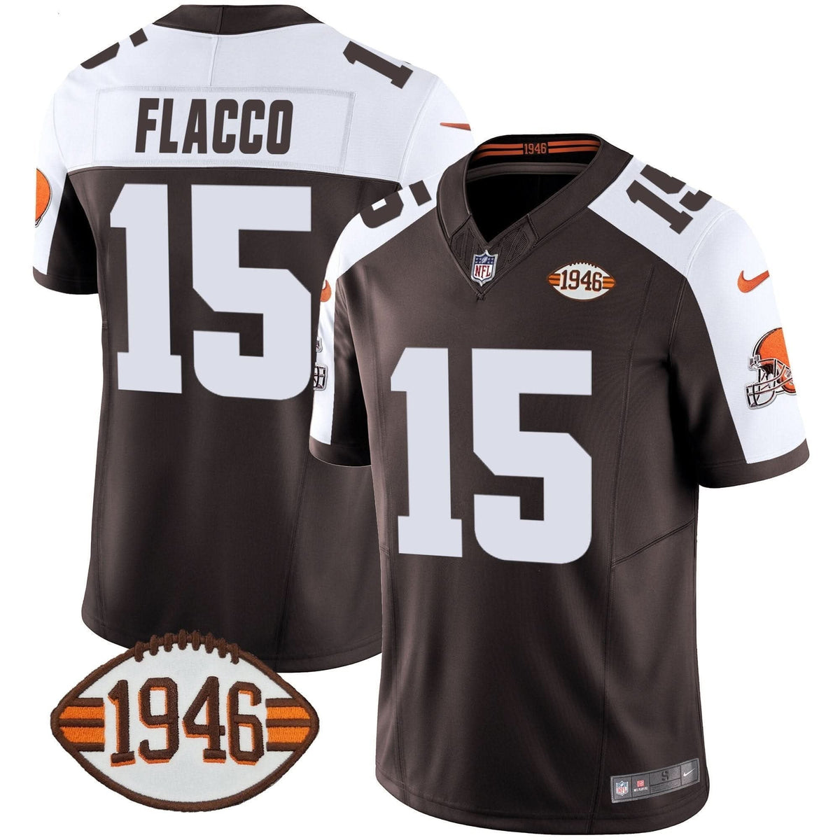 Browns 1946 75th Anniversary Patch Jersey - All Stitched - image 10