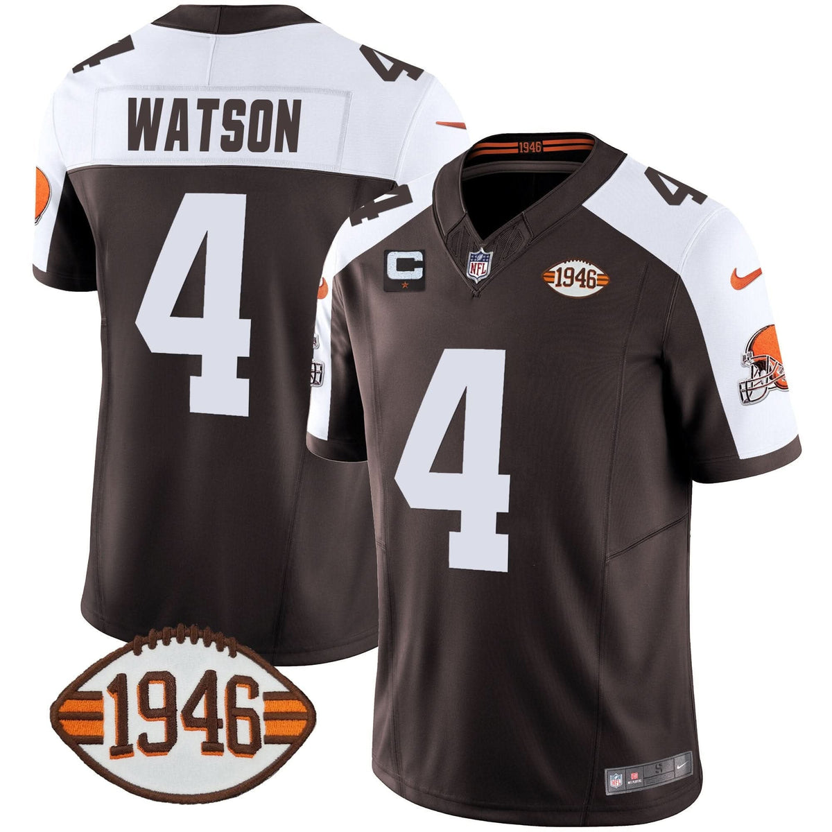 Browns 1946 75th Anniversary Patch Jersey - All Stitched - image 12