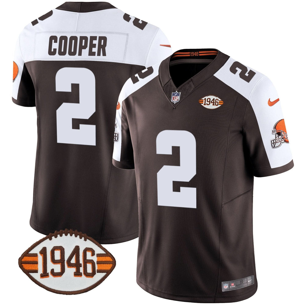 Browns 1946 75th Anniversary Patch Jersey - All Stitched - image 18