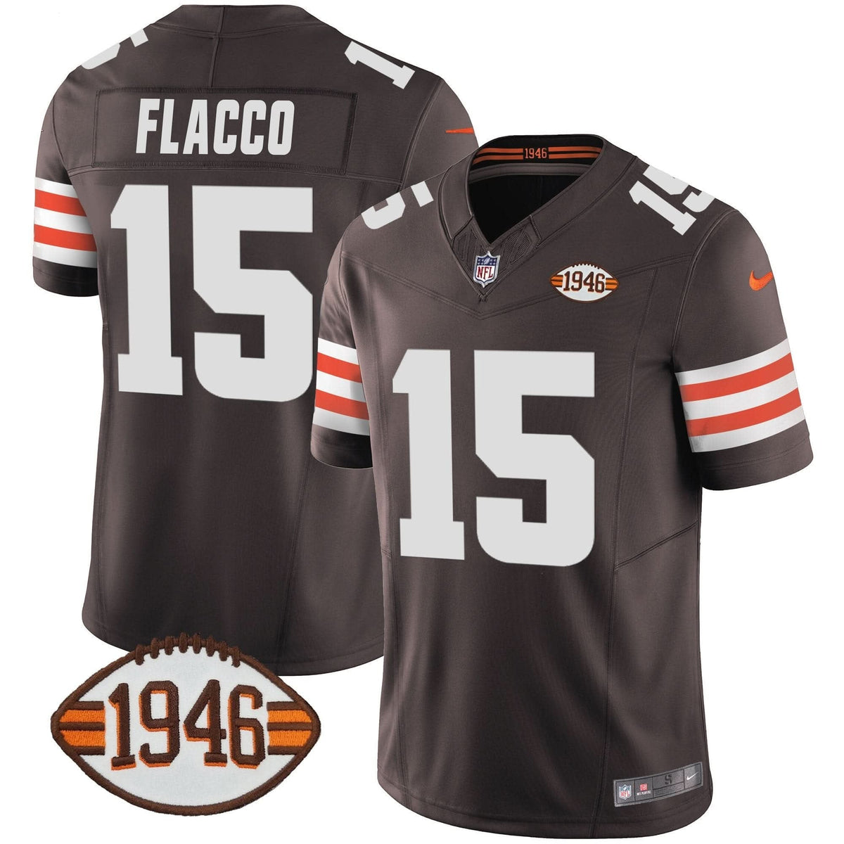 Browns 1946 75th Anniversary Patch Jersey - All Stitched - image 19