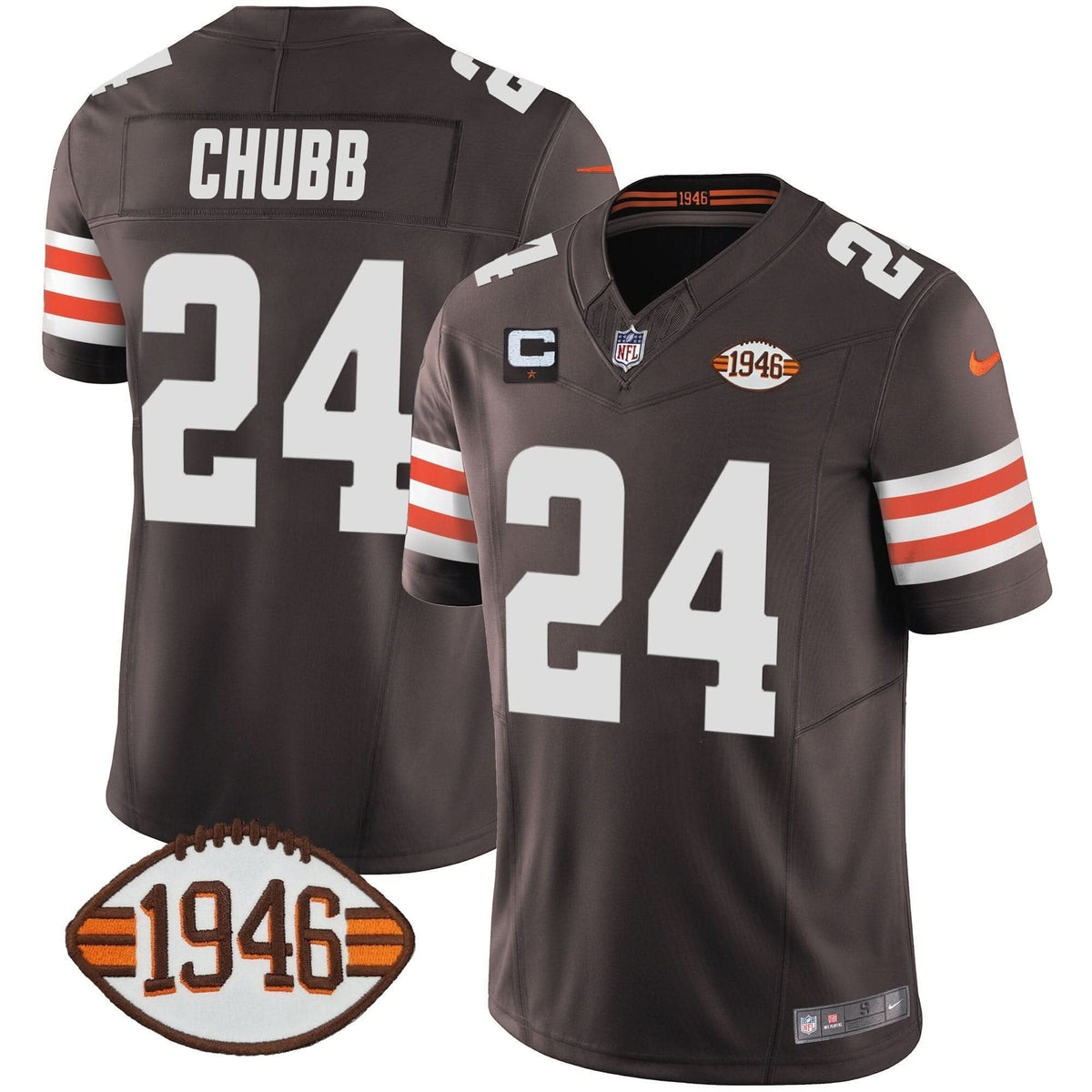 Browns 1946 75th Anniversary Patch Jersey - All Stitched - image 20
