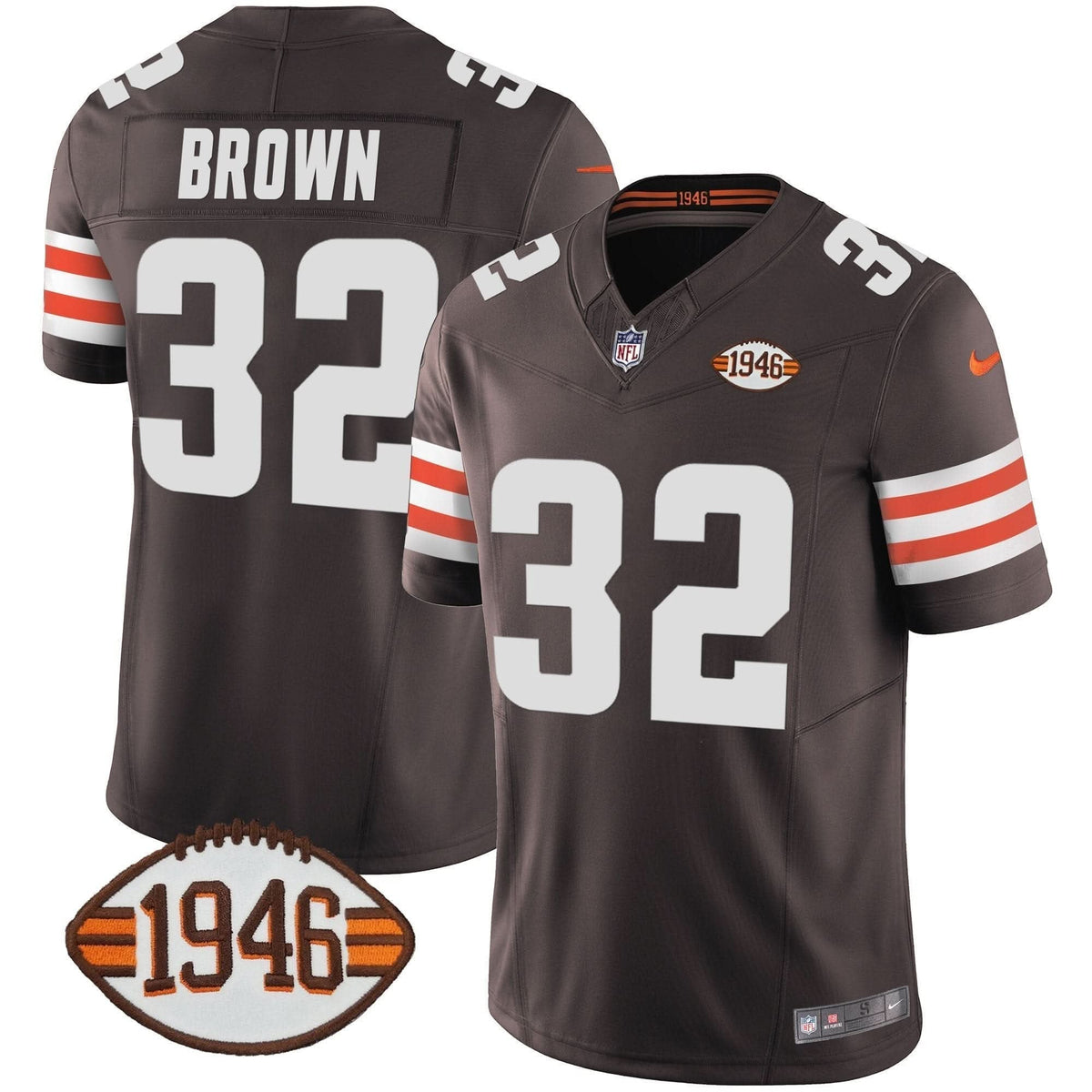 Browns 1946 75th Anniversary Patch Jersey - All Stitched - image 23