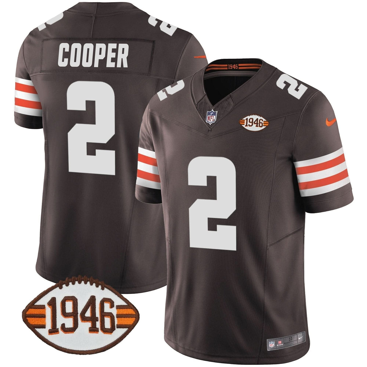 Browns 1946 75th Anniversary Patch Jersey - All Stitched - image 27