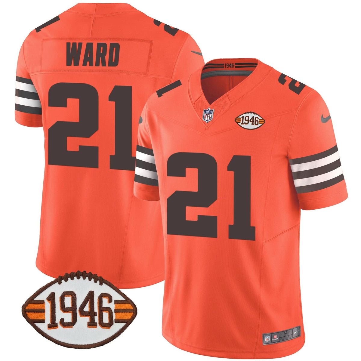 Browns 1946 75th Anniversary Patch Jersey - All Stitched - image 34