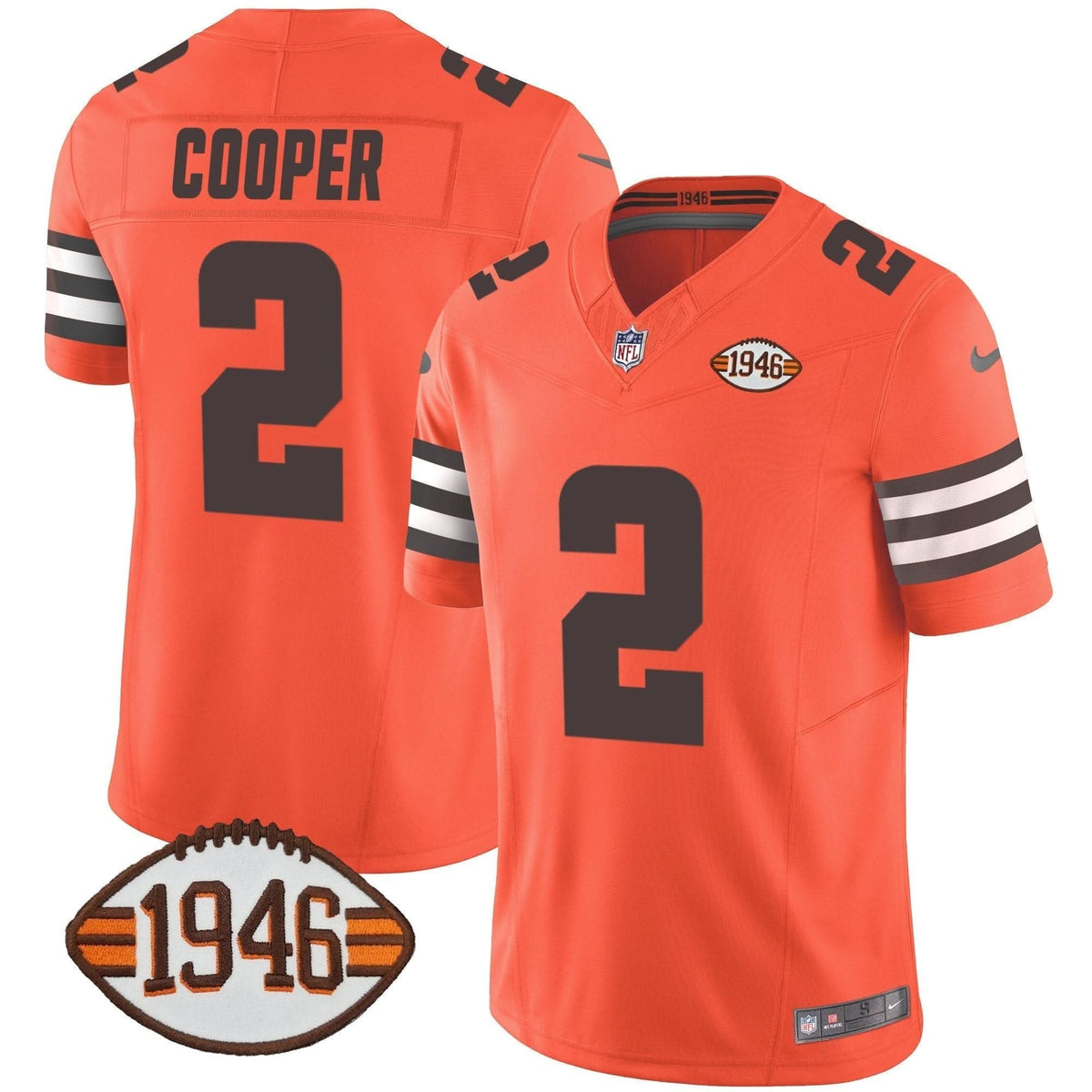 Browns 1946 75th Anniversary Patch Jersey - All Stitched - image 36