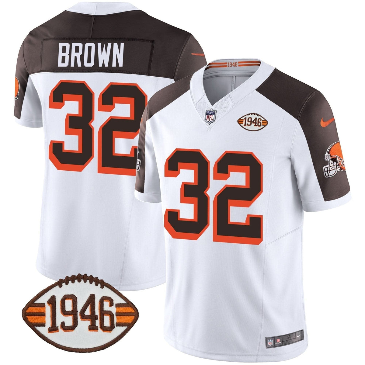 Browns 1946 75th Anniversary Patch Jersey - All Stitched - image 41