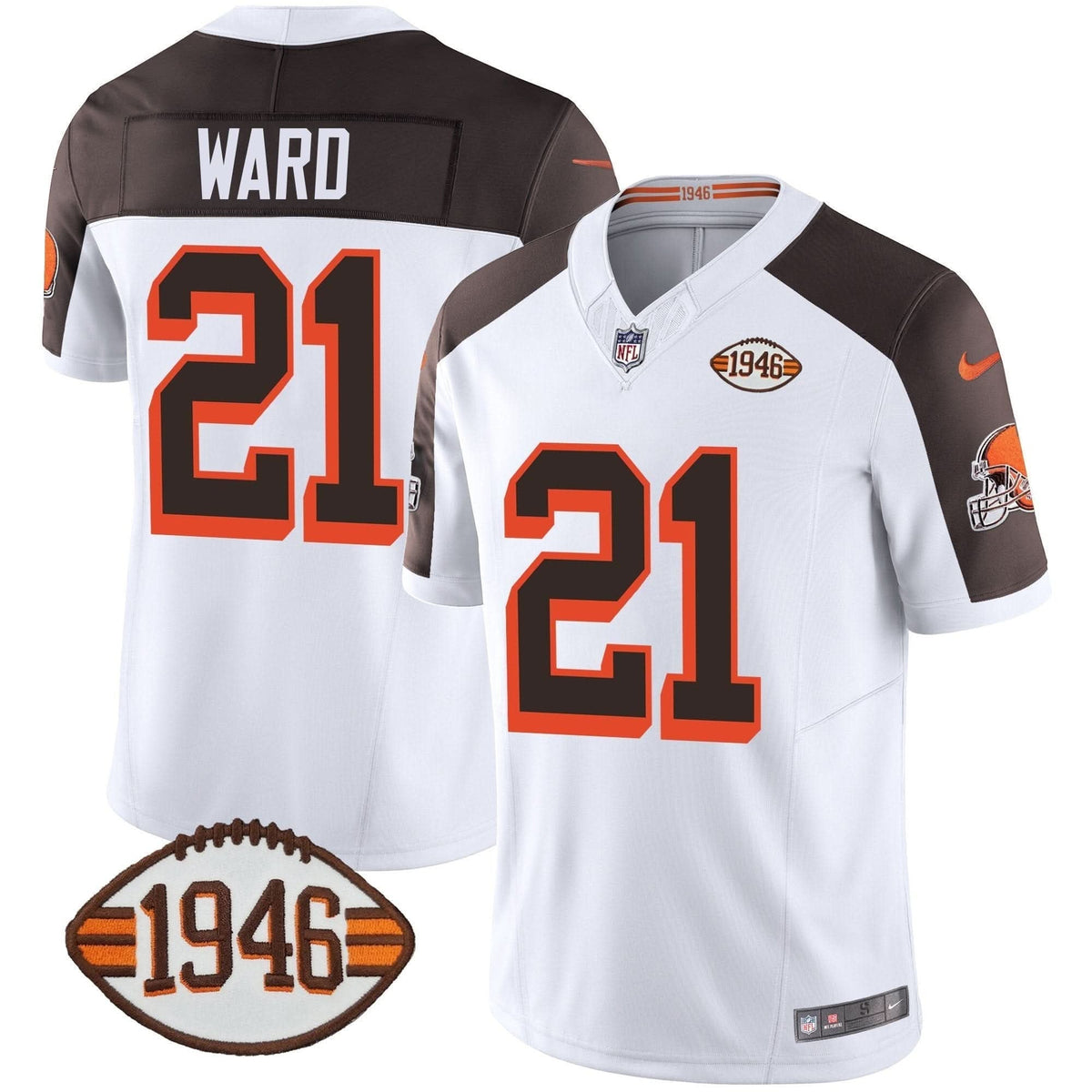 Browns 1946 75th Anniversary Patch Jersey - All Stitched - image 43