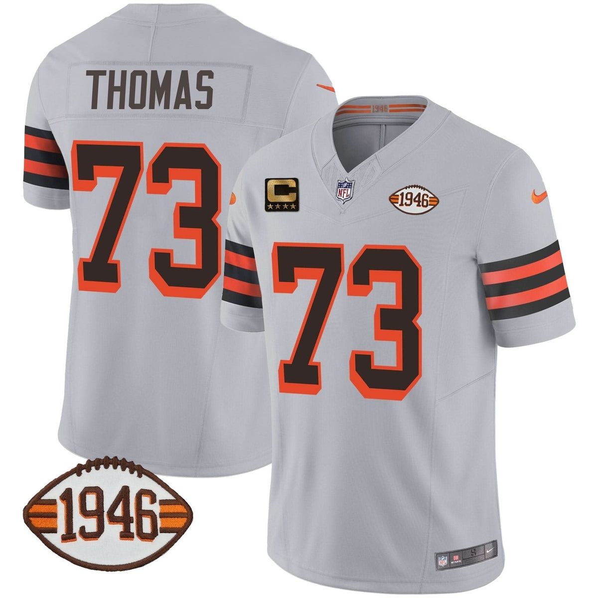 Browns 1946 75th Anniversary Patch Jersey - All Stitched - image 49