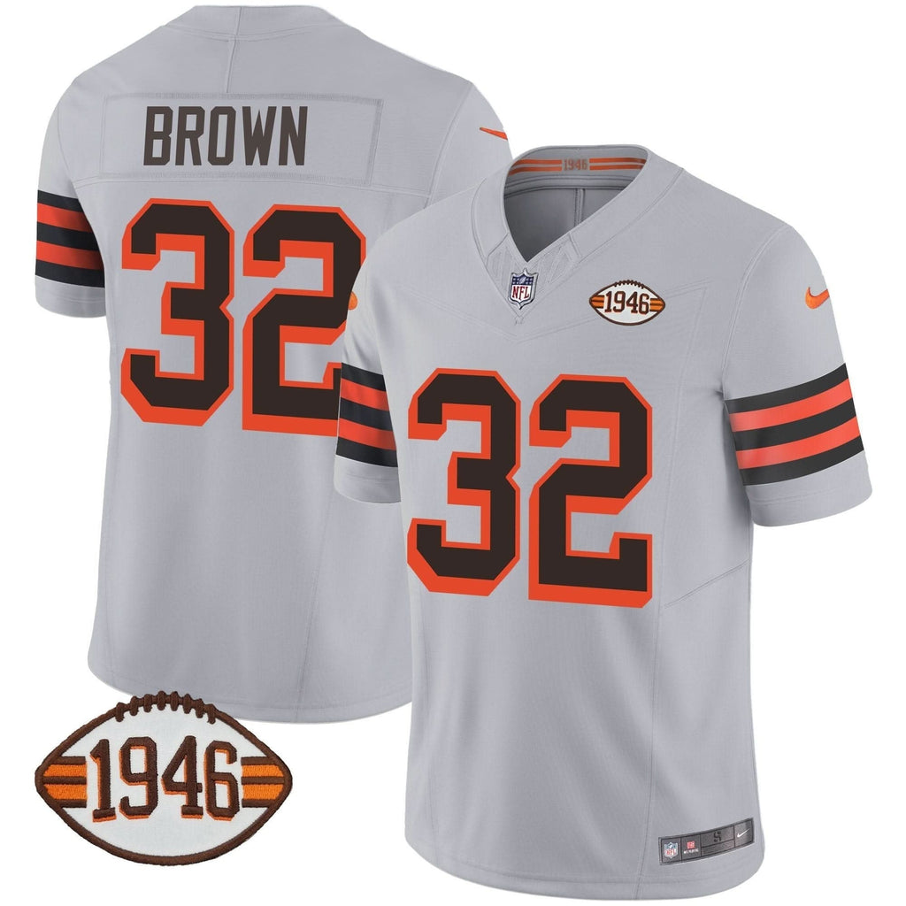 Browns 1946 75th Anniversary Patch Jersey - All Stitched - image 50