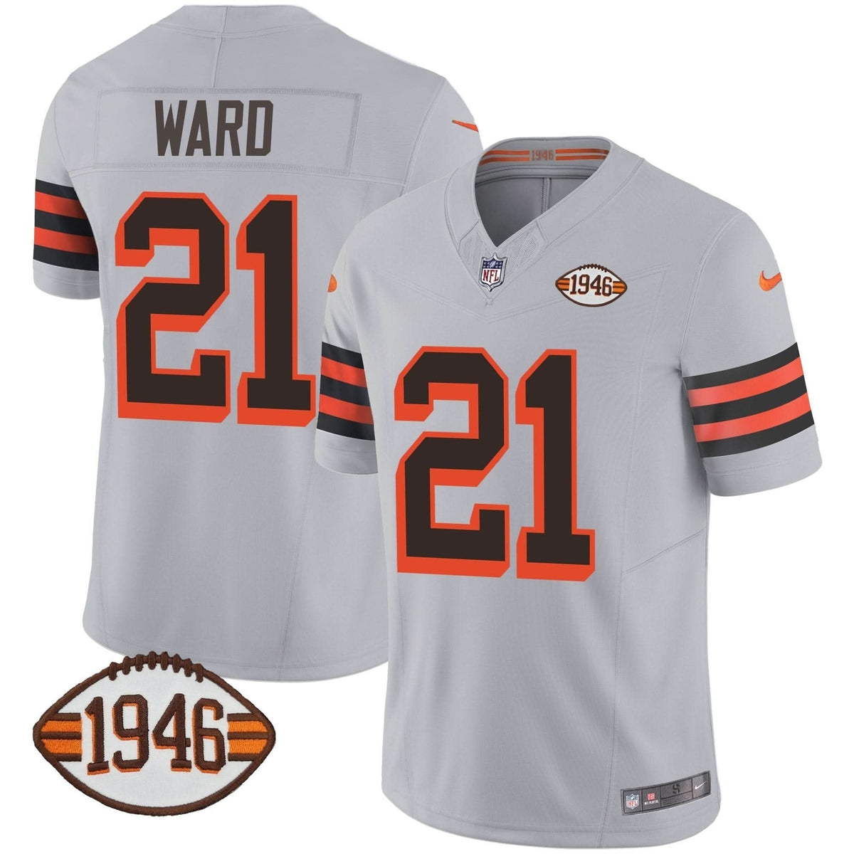 Browns 1946 75th Anniversary Patch Jersey - All Stitched - image 52