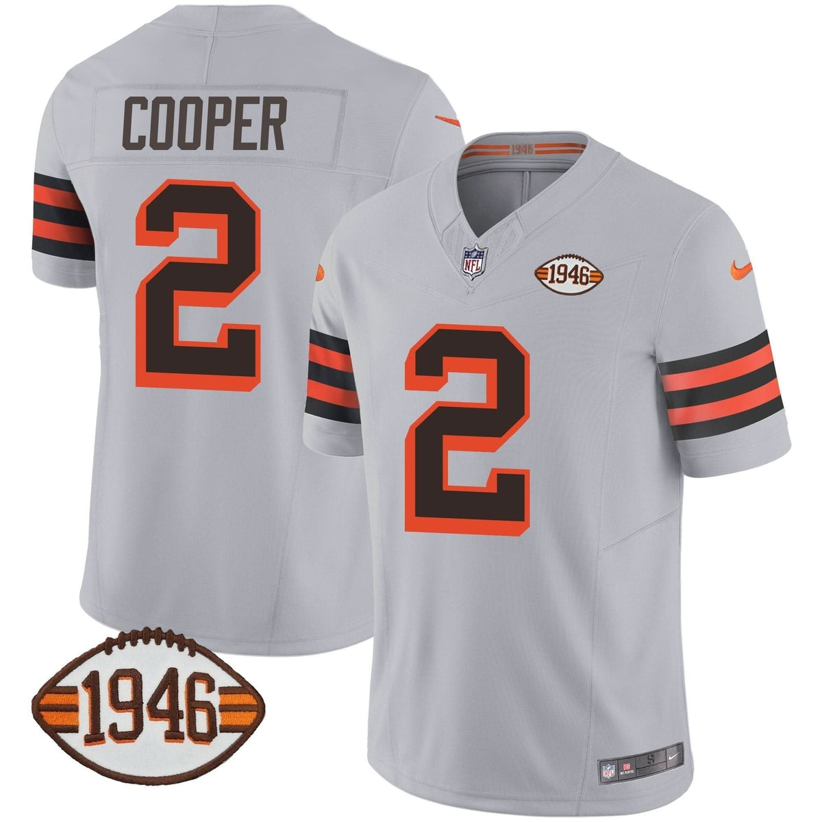 Browns 1946 75th Anniversary Patch Jersey - All Stitched - image 54