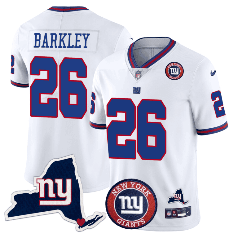 Giants New York State & Logo Patch Limited Jersey - All Stitched - image 6