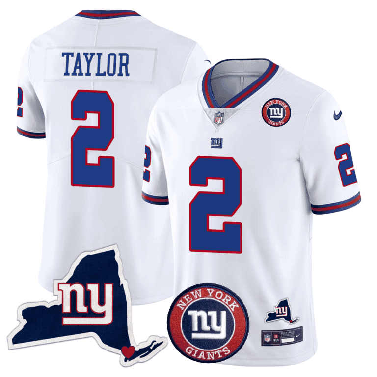 Giants New York State & Logo Patch Limited Jersey - All Stitched - image 8