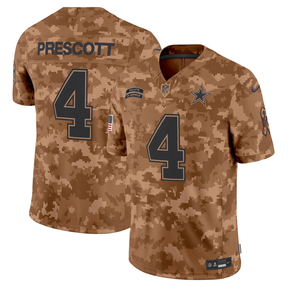 Dallas Cowboys 2024 Salute to Service Vapor Limited Jersey - All stitched - image 11