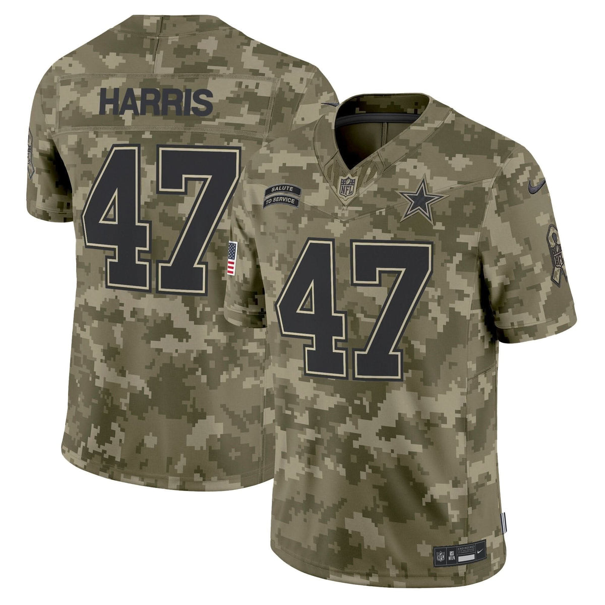 Dallas Cowboys 2024 Salute to Service Vapor Limited Jersey - All stitched - image 27