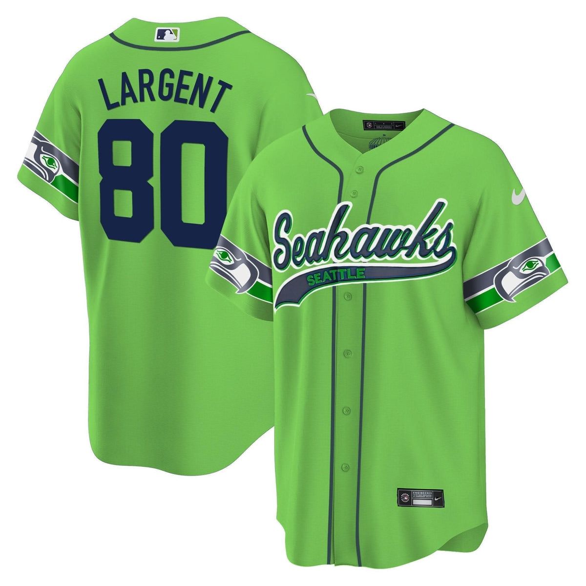 Seahawks Throwback & Gold Cool Base Jersey V2 - All Stitched - image 14
