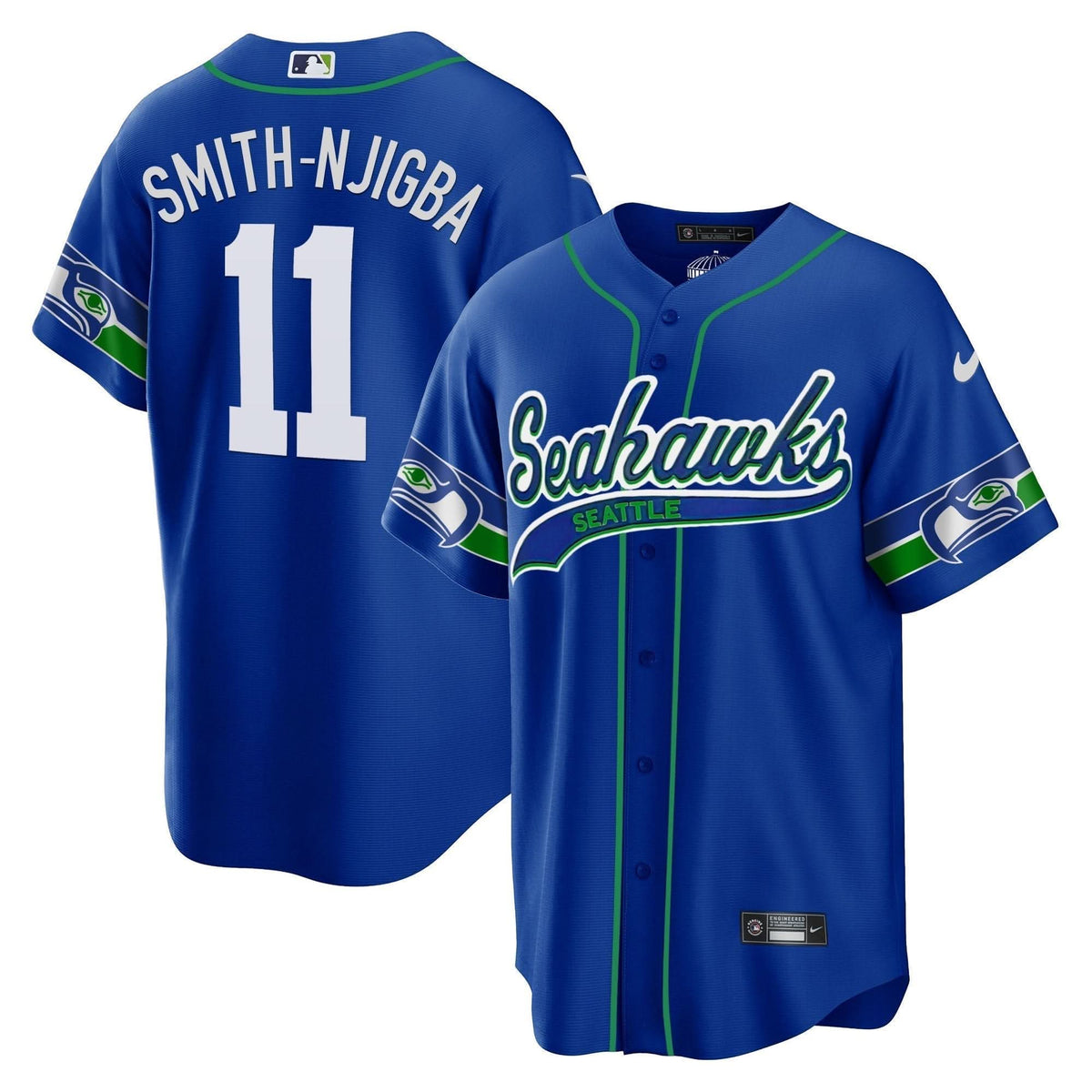 Seahawks Throwback & Gold Cool Base Jersey V2 - All Stitched - image 17