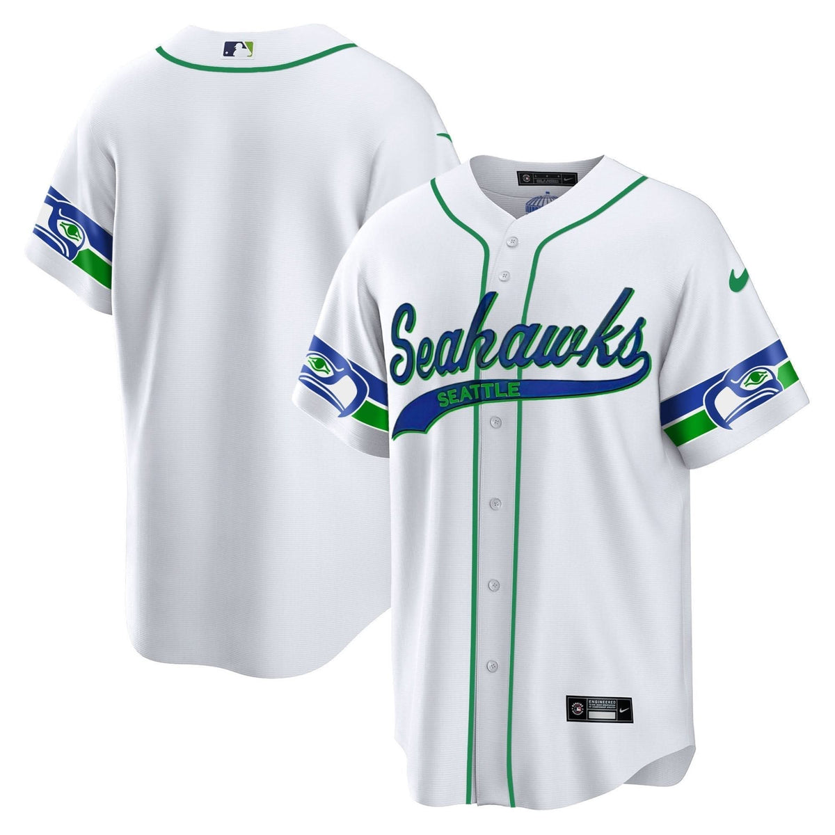 Seahawks Throwback & Gold Cool Base Jersey V2 - All Stitched - image 32