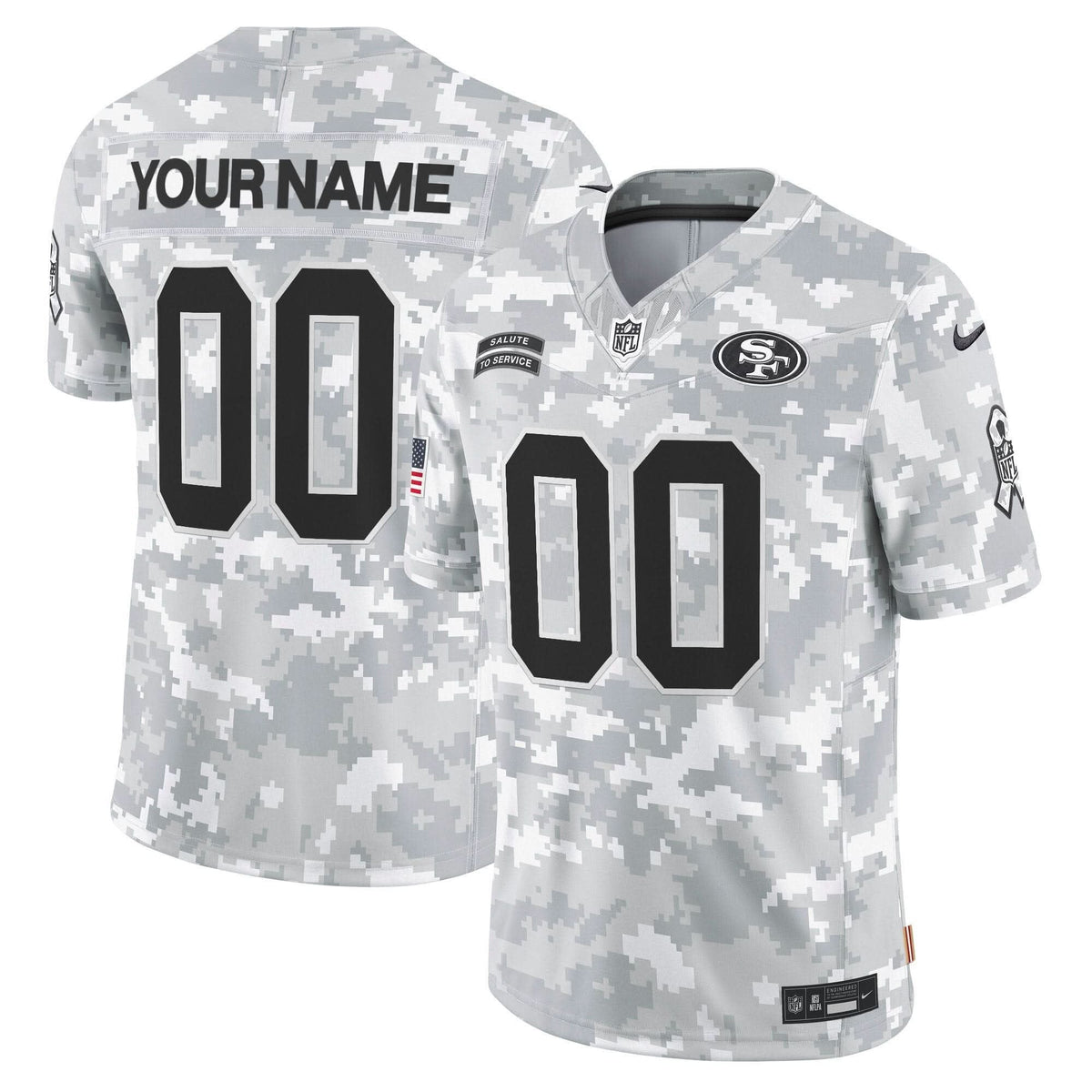 49ers 2024 Salute to Service Vapor Limited Custom Jersey - All stitched - image 1